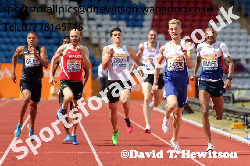 Mens 800 metres, Sainsbury's British Champs, Alexander Stadium, Birmingham. Photo: David T. Hewitson/Sprts for All Pics